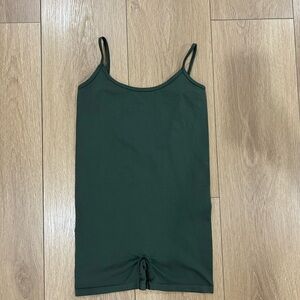 Dark Green Sleeveless Romper